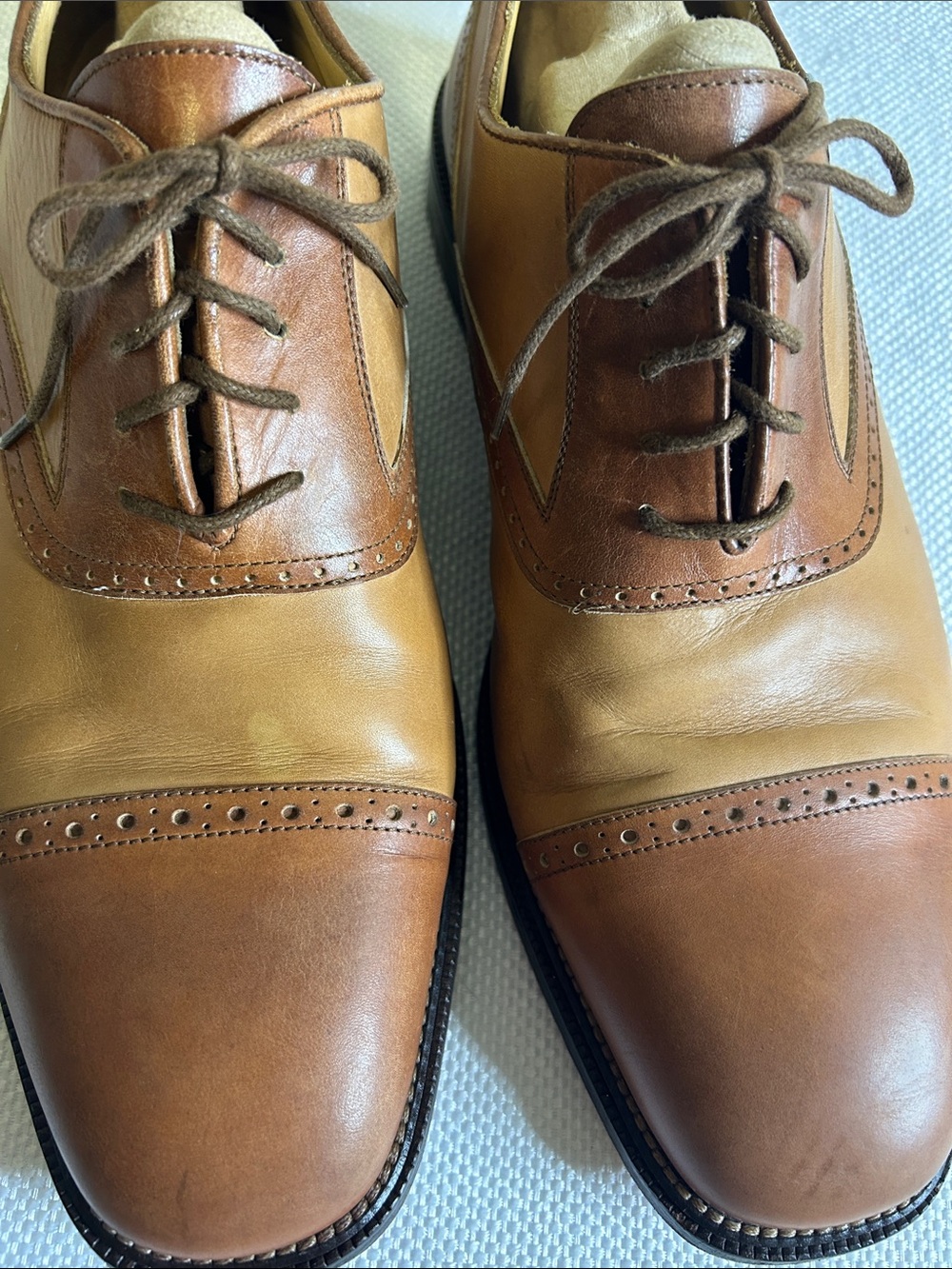 Johnston & Murphy Cellini Two Tone Oxford Shoe Size 10.5 M - Picture 9 of 12